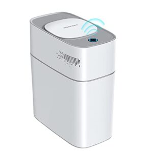 JOYBOS 2 Pack Touchless Bathroom Trash Cans and Waterproof Motion Sensor Small Automatic Bagging Garbage Can with Lid