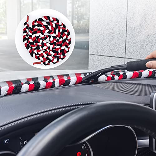 Miytsya 10 Ft Hand Braid Strand Soak Shield Rope for Car Window Tinting, Car Wash Windshield Glass Gap Absorbent Drying Rope 3 Meters Microfiber Water Absorbed Tool