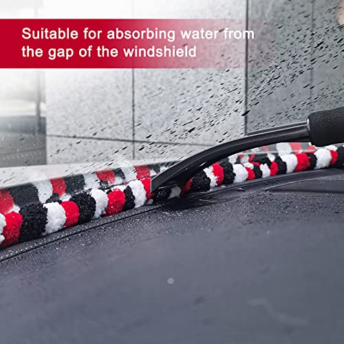 Miytsya 10 Ft Hand Braid Strand Soak Shield Rope for Car Window Tinting, Car Wash Windshield Glass Gap Absorbent Drying Rope 3 Meters Microfiber Water Absorbed Tool