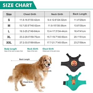 Dog Halloween Costumes for Large Medium Small Dogs, Reversible Waterproof Dog Clothes for Christmas, Cold Weather Coat Windproof, Anxiety Dog Vest for Outdoor Winter