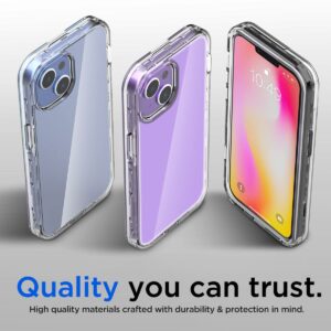 AICase for iPhone 14 Plus Clear Case(6.7"),Heavy Duty Drop Protection Full Body Rugged Shockproof/Dust Proof 3-Layer Military Protective Tough Durable for iPhone 14 Plus