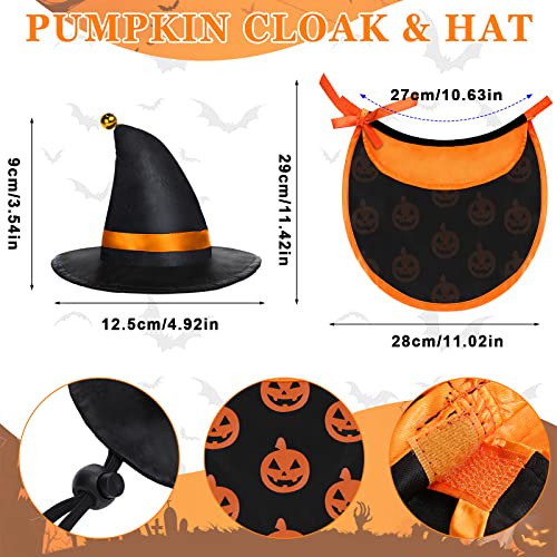 Halloween 6 Pieces Pet Costume Dogs Cat Outfits Vampire Bat Pumpkin Cloak Wings Dinosaur Dragon Wings Devil Hat Vampire Clothes Kitten Small Puppy Outfit for Halloween Party Pet Cosplay