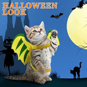 Halloween 6 Pieces Pet Costume Dogs Cat Outfits Vampire Bat Pumpkin Cloak Wings Dinosaur Dragon Wings Devil Hat Vampire Clothes Kitten Small Puppy Outfit for Halloween Party Pet Cosplay