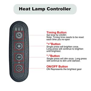 VARMHUS Turtle Heat Lamp,Reptile Heat Lamp with Timer,25/50W UVA UVB Reptile Light Bulb for Lizard Turtle Snake Reptiles&Amphibians &Small Animals