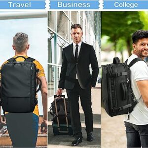 Hanples Extra Large Travel Backpack for Women as Person Item Flight Approved, 40L Carry On Backpack, 17 Inch Laptop Backpack, Waterproof Backpack, Hiking Backpack, Casual Bag Backpack(Black)