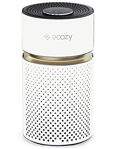 ecozy Air Purifier & H13 HEPA Replacement Filter for Bedroom for Home Large Room for Pets Quiet Sleep 21dB Air Cleaner, ivory