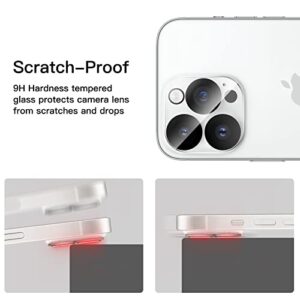 JETech Camera Lens Protector for iPhone 14 Pro 6.1-Inch and iPhone 14 Pro Max 6.7-Inch, 9H Tempered Glass, Anti-Scratch, Case Friendly, Does Not Affect Night Shots, HD Clear, 3-Pack