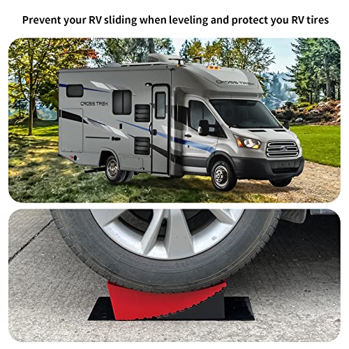 RVZONE Camper Leveler 2 Packs RV Leveling Blocks Precise Camper Leveler System Camping Travel Easy Storage Jack stabilizer Block Kit RV Accessories for Camper or Trailer Up to 35,000 LBs