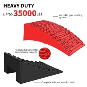 RVZONE Camper Leveler 2 Packs RV Leveling Blocks Precise Camper Leveler System Camping Travel Easy Storage Jack stabilizer Block Kit RV Accessories for Camper or Trailer Up to 35,000 LBs