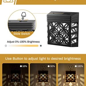 DORESshop Plug in Night Lights [2 Pack], Night Lights, Night Lights Plug Into Wall, Dusk to Dawn Sensor, Adjustable Brightness, Decorative Nightlight for Bathroom, Hallway, Stairway, Soft White