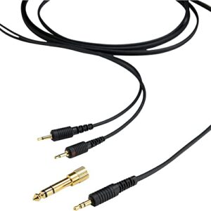 lotorasia Wired Over Ear Headphones, Studio Headset Music Recording 50mm Drivers 3.5mm/6.35mm Audio Jack for Guitar amp Recording and Music Audiophile（Non Solid Wood）