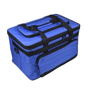 art supplies organizer bag art craft tool storage tote bag art supplies carrying bag case artist travel carrier bag paint box large capacity，dark blue，18.5x11.8x10.6inch(47x30x27cm) (stmeubo015)