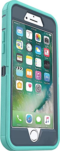 OtterBox Defender Series Case for iPhone SE (3rd and 2nd Gen) & iPhone 8/7 (Only - Not Plus) - Case Only - Non-Retail Packaging - Mint Dot (Tempest Blue/Aqua Mint/Mint Dot Graphic)