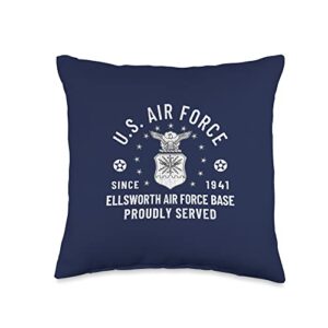 ellsworth air force base south dakota air force base usaf ellsworth afb south dakota throw pillow, 16x16, multicolor