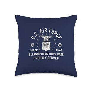 Ellsworth Air Force Base South Dakota Air Force Base USAF Ellsworth AFB South Dakota Throw Pillow, 16x16, Multicolor