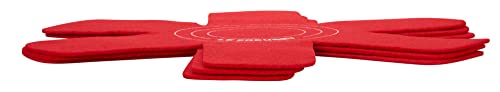 Le Creuset Set of 3 Felt Cookware Protectors - Cerise