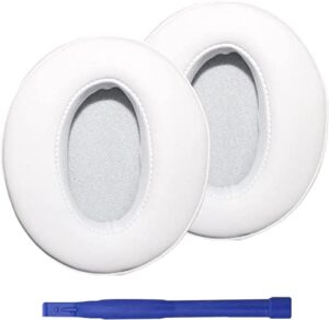 hd4.50bt replacement ear pads quite-comfort protein leather, earpads cushions for sennheiser hd4.50bt, hd4.50btnc, hd4.40bt, hd450bt hd430 hd440 hd350bt hd400s hd458bt hd300 headphones(white)