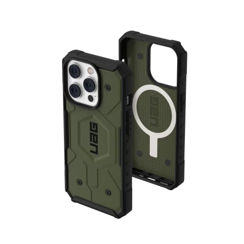 URBAN ARMOR GEAR UAG Designed for iPhone 14 Pro Case Green Olive 6.1" Pathfinder Built-in Magnet Compatible with MagSafe Charging Slim Lightweight Shockproof Dropproof Rugged Protective Cover