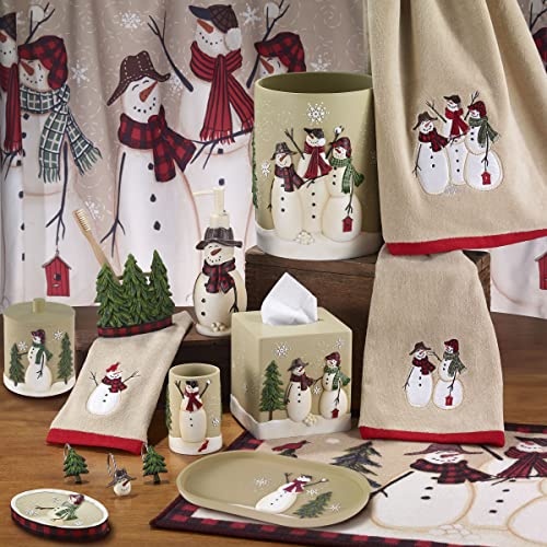 Avanti Linens - Vanity Tray, Countertop Organizer, Holiday Inspired Bathroom Accessories (Snowmen Gathering Collection)