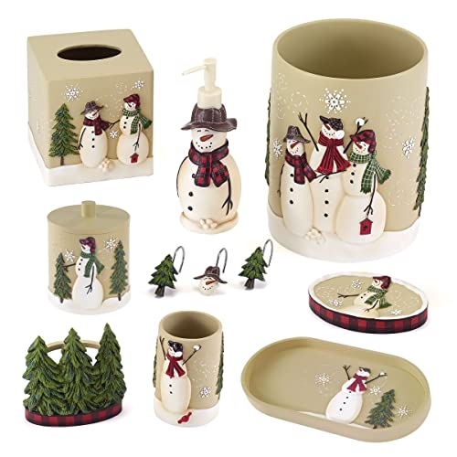 Avanti Linens - Vanity Tray, Countertop Organizer, Holiday Inspired Bathroom Accessories (Snowmen Gathering Collection)