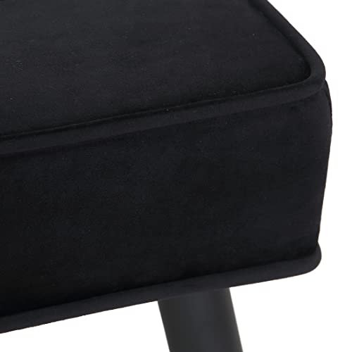 WestinTrends Indoor Furniture Velvet Tufted Bench for Living Room, Bedroom, Entryway, Dining, Kitchen, Home (Black)