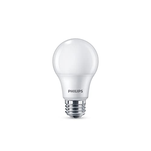 Philips LED Basic Frosted Non-Dimmable A19 Light Bulb - EyeComfort Technology - 800 Lumen - Soft White (2700K) - 10W=60W - E26 Base - Indoor - 4-Pack