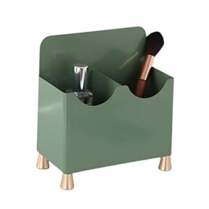 n/a desktop pen holder storage box office wrought iron multifunctional nordic large capacity dresser (color : green, size : 15.5 * 17cm)