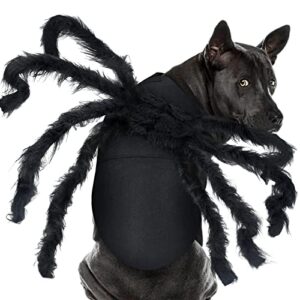 malier halloween dogs cats costume furry giant simulation spider pets outfits cosplay dress up costume halloween pets accessories decoration for dogs puppy cats (x-large)