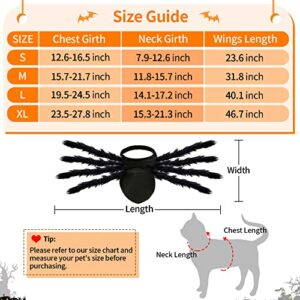 Malier Halloween Dogs Cats Costume Furry Giant Simulation Spider Pets Outfits Cosplay Dress up Costume Halloween Pets Accessories Decoration for Dogs Puppy Cats (X-Large)