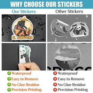 Funxee 200Pcs Waterproof Vinyl Stickers - Personalize Belongings Decal with Outdoor, Nature, Adventure, National Park, Hiking, Camping, and Travel Themes, Decor Idea for Water Bottles, Laptops, Phone