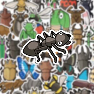 Realistic Bug Stickers for Kids, 40PCS/Pack Aesthetic Ladybug Stickers Vinyl Waterproof Insect Stickers for Water Bottles Laptop Skateboard Scrapbooking Computer Phone