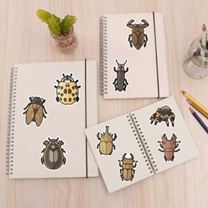 Realistic Bug Stickers for Kids, 40PCS/Pack Aesthetic Ladybug Stickers Vinyl Waterproof Insect Stickers for Water Bottles Laptop Skateboard Scrapbooking Computer Phone