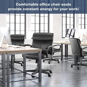 Home Office Chair - Mid Back Executive Task Chair Adjustable Computer Desk Chair with Lumbar Support, Padded Armrest, Swivel Rolling, Wheels, Comfy Cushion Seat for Work, Study