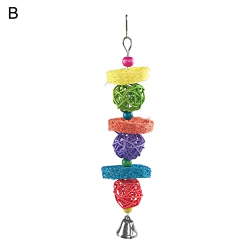 GreBest Bird Toy Pet Parrot Chew Molar Toy Bite-Resistant B