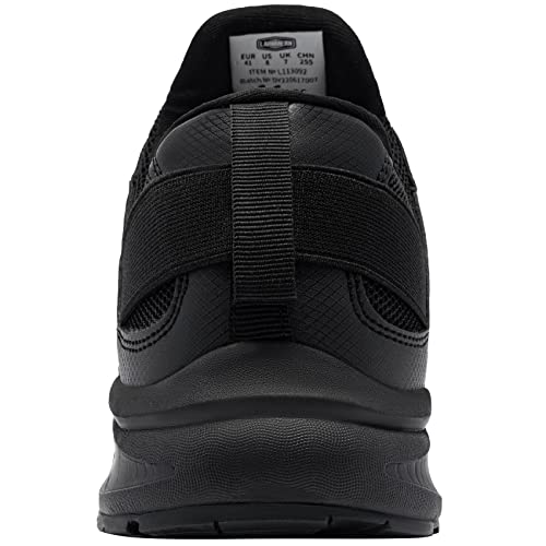 LARN SAFETY Non Slip Work Shoes for Men Waterproof Food Service Kitchen Shoe Chef Restaurant Slip-on Comfortable Casual Walking Shoes Slip Resistant Black/9.5