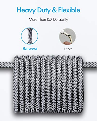 Baiwwa USB C Cable 3A Fast Charging [2-Pack, 3ft], USB A to Type C Cable Braided Charger Cord Compatible with Samsung Galaxy S22 S21 S20 S10 S9 Ultra Plus Note 20 10 9 A72 A71 A53 A52 A51 A20 A13 A11