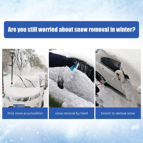 Aolbic Ice Scrapers for Car Windshield, Snow Brush for Car, 33" Ice Scraper and Extendable Snow Brush, with Ergonomic Foam Grip 360° Pivoting Brush Head Snow Scraper for Cars, Trucks, SUVs