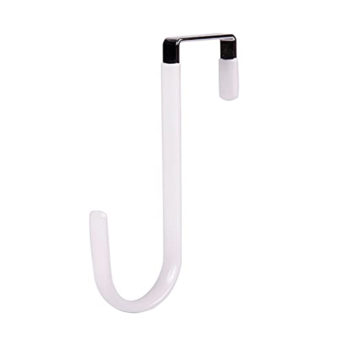 Towel Hanger S-Shaped Bathroom Door Back Storage Rack Easy Installation White