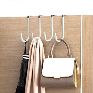 Towel Hanger S-Shaped Bathroom Door Back Storage Rack Easy Installation White