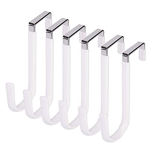 Towel Hanger S-Shaped Bathroom Door Back Storage Rack Easy Installation White