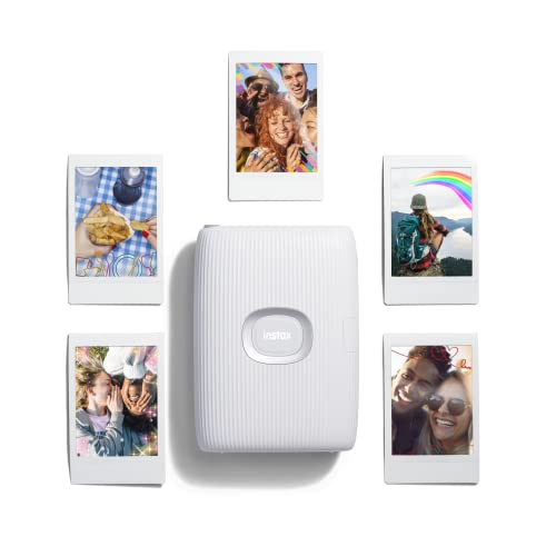 Fujifilm Instax Mini Link 2 Smartphone Photo Printer, Wireless, Portable, and Lightweight Instant Film Printer, Bluetooth, Compatible on iPhone IOS or Android Devices - Clay White (Renewed)