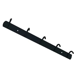 AOLZUNK Wall Mounted Hook Rack 5 Hooks, Heavy Duty Coat Hooks for Hanging Towel Hat Jacket Backpack Bag Coat Hat Keys, Black