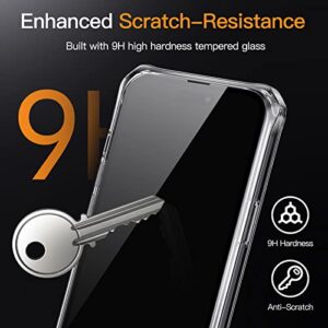 JETech Case for iPhone 14 Pro Max 6.7-Inch (NOT for iPhone 14 Pro) with 2-Pack Tempered Glass Screen Protector, 360 Full Body Shockproof Bumper Phone Cover Protective Clear Back (Clear)