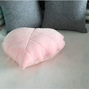 LICHENHAO Leaf Pillow Decorative Throw Pillow Floor Pillow Reading Pillow Sofa Bed Pillow (19.6 in, Yellow)