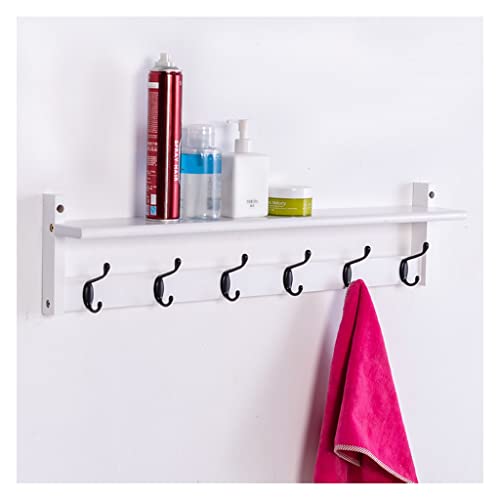 rUrEu 30 inch Coat Rack Wall Mounted,Coat Hooks Wall Mounted,Coat Hanger Wall,Hook Rack Rail,Coat Hook Hanger for Hanging Coats,Hats,Jacket,Clothes,Entryway/White