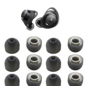 Replacement 6 Pair Medium Size Eartips for Soundcore by Anker Life A1 True Wireless Earbuds