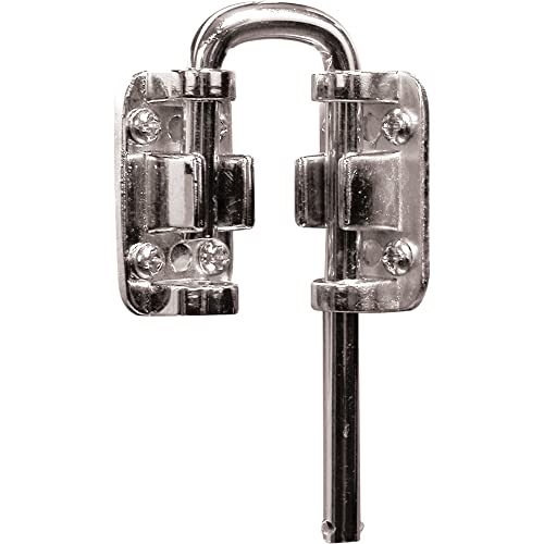 Prime-Line Products U 9847 Patio Sliding Door Loop Lock, Chrome & Defender Security U 9846 Patio Sliding Door Loop Lock, 1-1/8 in, Nickel