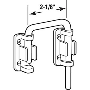 Prime-Line Products U 9847 Patio Sliding Door Loop Lock, Chrome & Defender Security U 9846 Patio Sliding Door Loop Lock, 1-1/8 in, Nickel