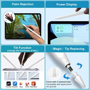 iPad Pencil Same as Apple Pencil 2nd Generation with Magnetic Wireless Charging, 13-Hour iPencil Stylus Compatible with iPad Pro 11in1/2/3/4, iPad Pro12.9in3/4/5/6, iPad Air4/5, iPad Mini 6 (White)