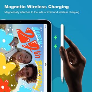 iPad Pencil Same as Apple Pencil 2nd Generation with Magnetic Wireless Charging, 13-Hour iPencil Stylus Compatible with iPad Pro 11in1/2/3/4, iPad Pro12.9in3/4/5/6, iPad Air4/5, iPad Mini 6 (White)